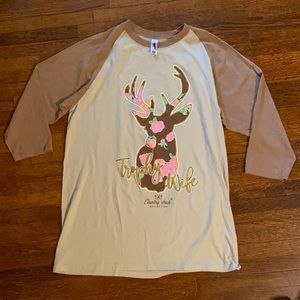 Country chick collection t-shirt size M 3/4 sleeve